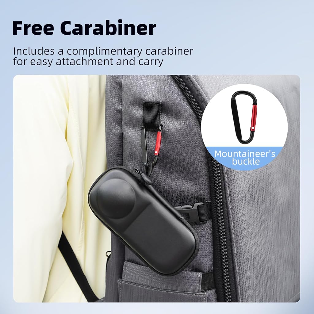 ZORBES® Carrying Case for Insta 360 X4 X5 (for Original Lens Cap), Portable Small Storage Bag Protective Cover Hard Shell Travel ZORBES® Carrying Case for Insta 360 X4 X5 (for Original Lens Cap), Portable Small Storage Bag Protective Cover Hard Shell Travel